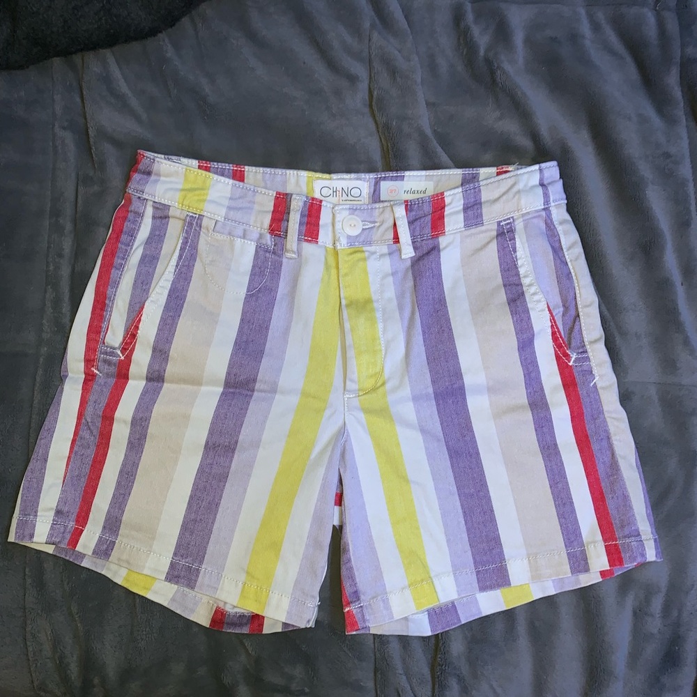 Striped Colorful Chino Anthropologie Shorts